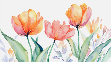 Naklejka premium Elegant wedding invitation card background vector. Minimal hand painted watercolor botanical flowers texture template background. Design for wedding, vip cover, poster, rsvp moderncard.Valentine's Day