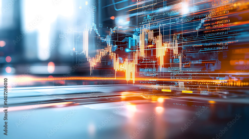 Aufkleber innovative data visualization techniques financial sector digital graphics urban environment abstrac