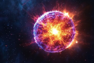 Mysterious cosmic explosion illuminates the vastness of space with vibrant colors