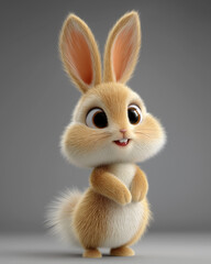 Fototapeta premium Adorable Brown Bunny with Big Eyes