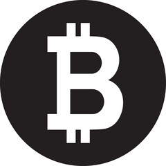 bitcoin currency icon sign vector