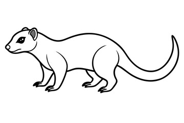 Mongoose Minimalist Line Art