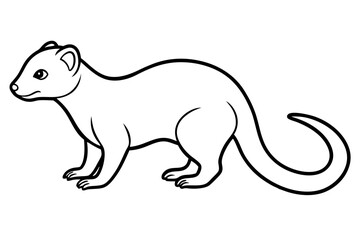 Mongoose Minimalist Line Art
