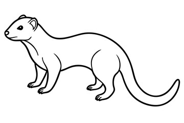 Mongoose Minimalist Line Art