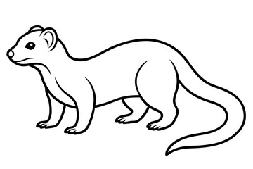 Mongoose Minimalist Line Art