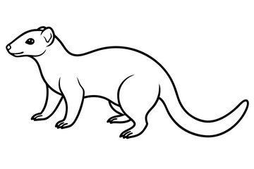 Mongoose Minimalist Line Art