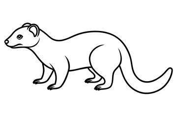 Mongoose Minimalist Line Art