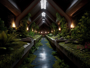 Obraz premium A cathedral-like bunker preserving biodiversity