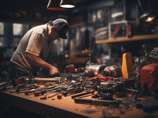 Maintenance workshop bustling with repairs and equipment serviced regularly