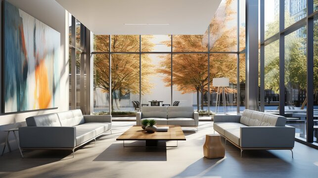 modern leasing office space