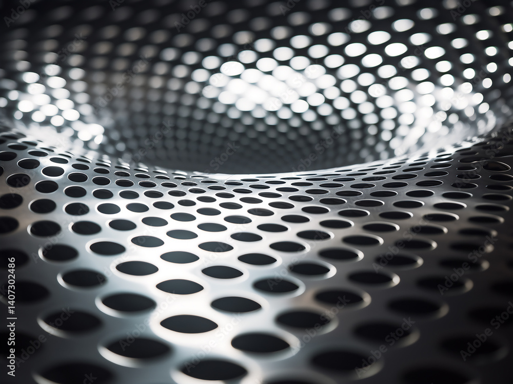 Aufkleber aluminum sheet with dynamic circular patterns reflecting light in a precisely machined finish