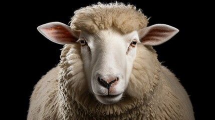 Obraz premium portrait sheep isolated on white