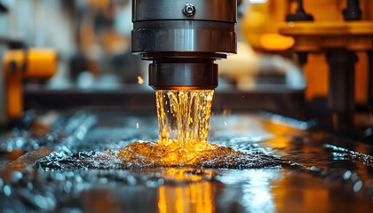 Metalworking machine quenching hot metal