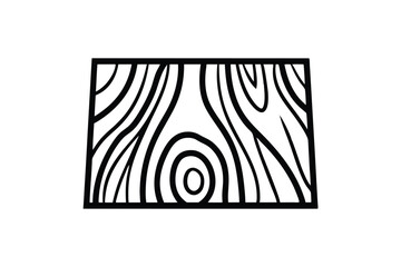Obraz premium Abstract Wood Grain Texture In Black And White With Concentric Rings In Frame Design