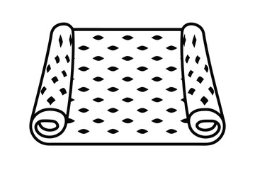 Decorative Patterned Paper Roll Illustration In Vector Format With A Striking Contrast For Creative Projects