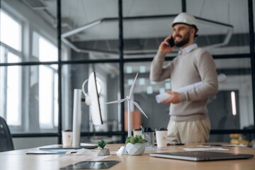 Businessman is working in the office