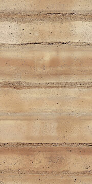 seamless rammed earth clay texture tile top view natural red brown layers wall ground for surface mapping architecture game design 2d flat