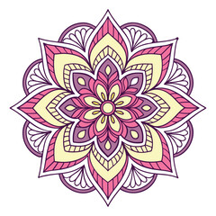 Flower mandala vector illustration work
