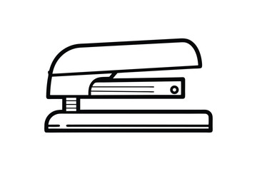 Minimalist Stapler Vector Illustration For Office Supplies And Stationery Projects On White Background Simplicity And Modern Design