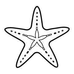 Stylish Starfish Vector Outline