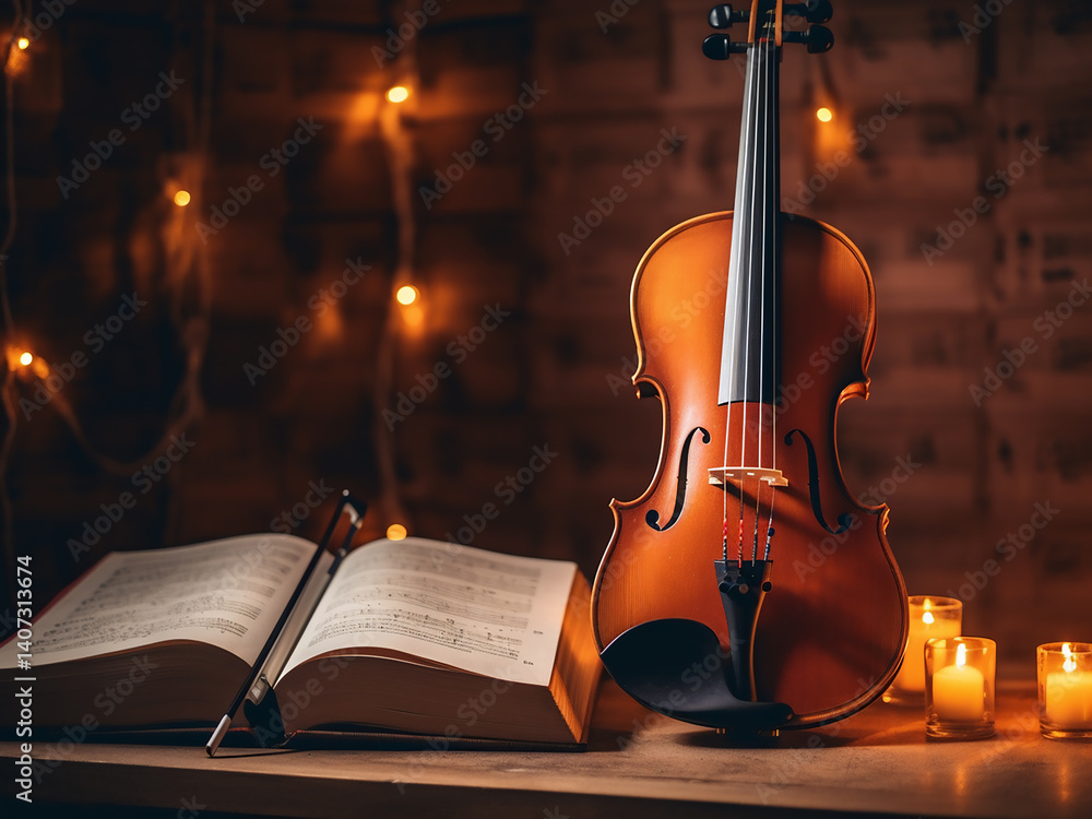 Poster music lessons focus on instruments as patience and practice encourage skill development