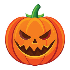 Halloween jack-o'-lanterns isolated clipart on white background