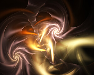 Fractal colored abstract on black background