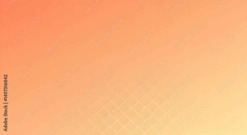 Poster peachy gradient background with geometric pattern