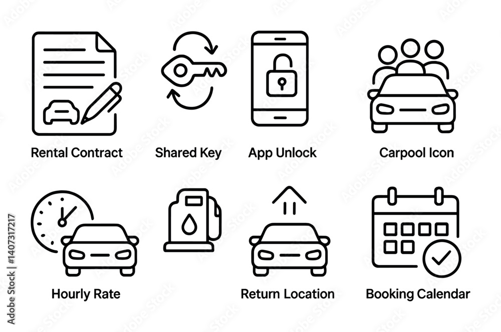Poster set of icons for web design