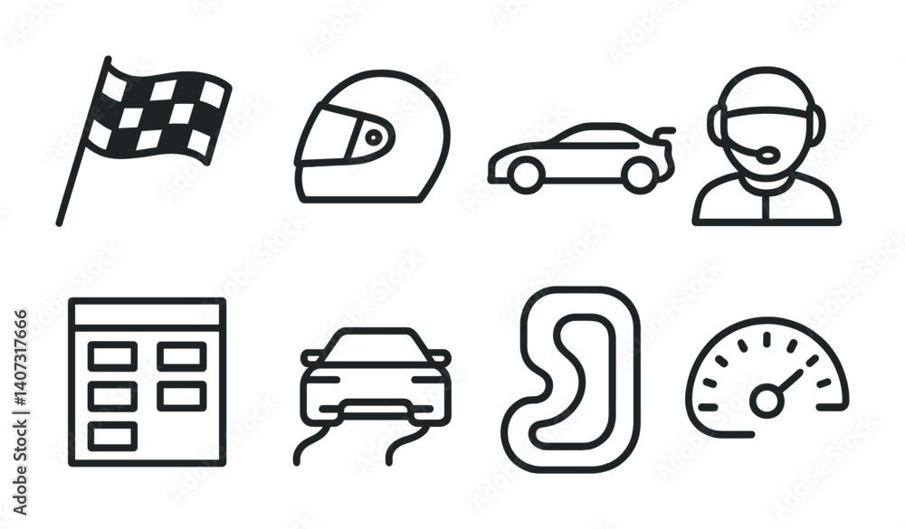 Poster set of vector icons with different tools