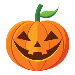 Halloween jack-o'-lanterns isolated clipart on white background