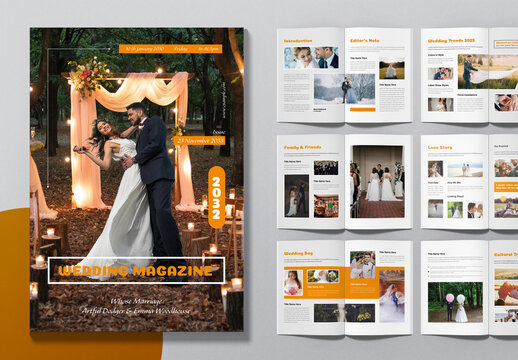 Elegant Wedding Magazine Template Layout