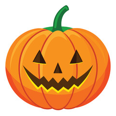 Halloween jack-o'-lanterns isolated clipart on white background