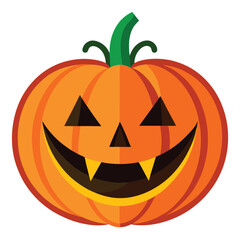 Halloween jack-o'-lanterns isolated clipart on white background