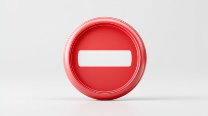 A vivid red no entry sign against a clean white background, symbolizing restrictions and boundaries. Ideal for illustrating concepts of limitation and governance.