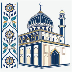 a luxurious islamic dome and mihrab pattern design