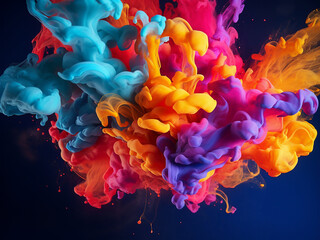 Energetic paint motion with dynamic colors conveys vitality and clearly suggests life