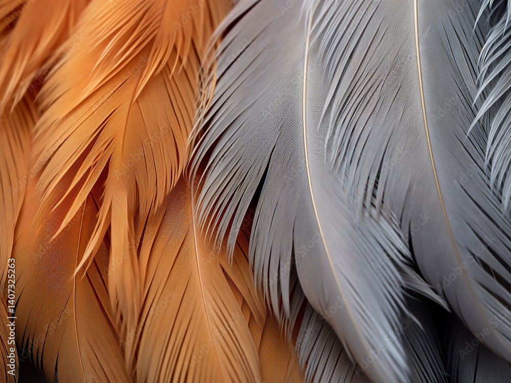 Poster waterproof penguin feathers close-up showing overlapping layers maintaining warmth !