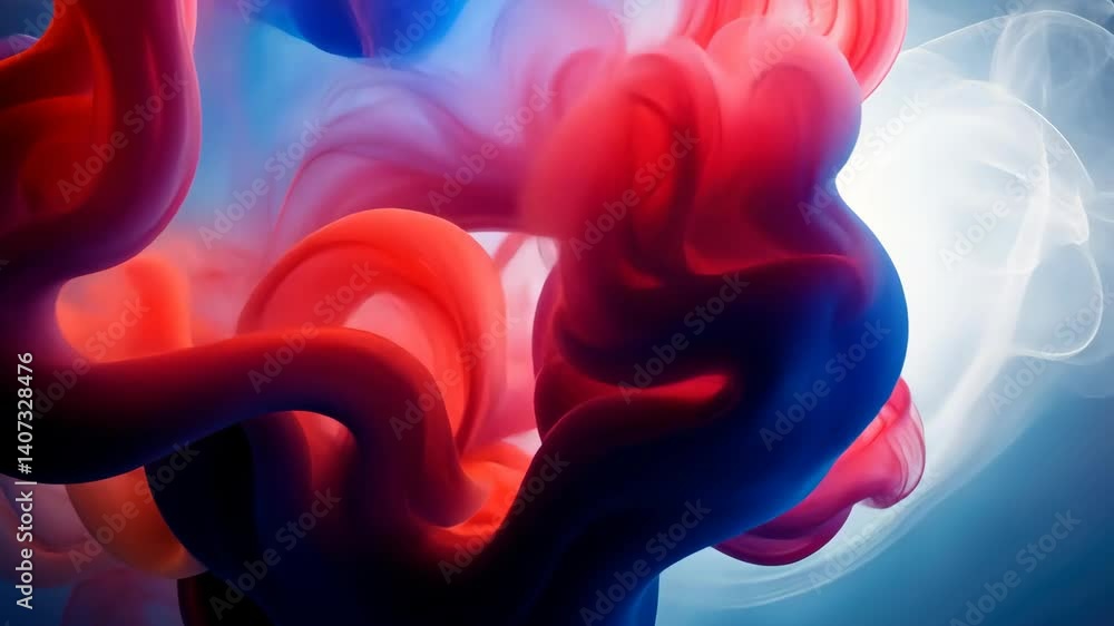Poster mesmerizing dance of colorful smoke a visual symphony of fluid art in motion