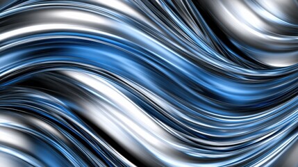 Gradient flowing light streaks, professional blue and silver