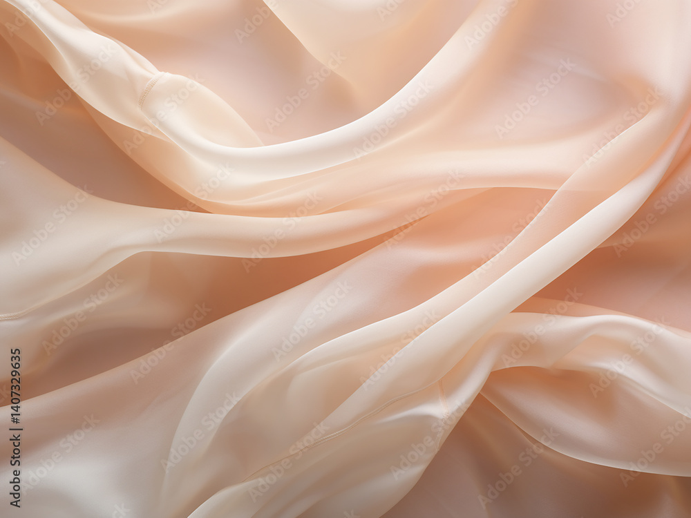 Poster pleated chiffon arranged with regular folds allowing light to play delicately with its texture
