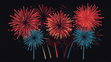 Fototapeta premium fireworks in the night sky