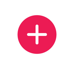 Obraz premium Add, plus, cross round button. Vector icon.