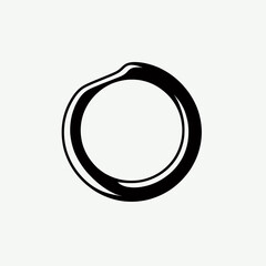 Ring Pull Silhouettes in black on a white background