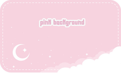 Pink background abstract cute  geometric  shape vector