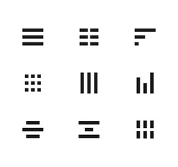 Website menu icon set. Hamburger buttons icon vector