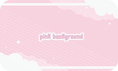 Pink background abstract cute  geometric  shape vector