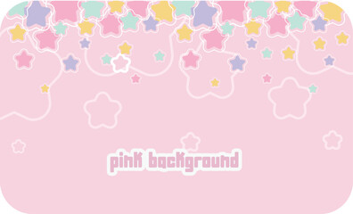 Pink background abstract cute  geometric  shape vector