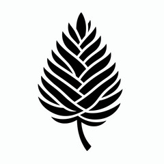 Pinecone Tip Silhouettes in black on a white background