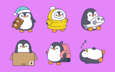 cute and adorable penguin character cartoon